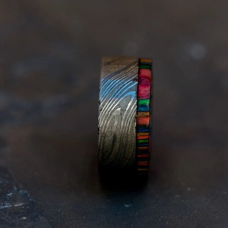 Colourful Damascas Ring 