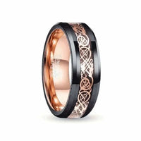 Thumbnail for Orbit Rings Tungsten Carbide 5 Celtic Rose Gold
