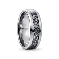 Thumbnail for Orbit Rings Tungsten Carbide 7 Celtic Silver