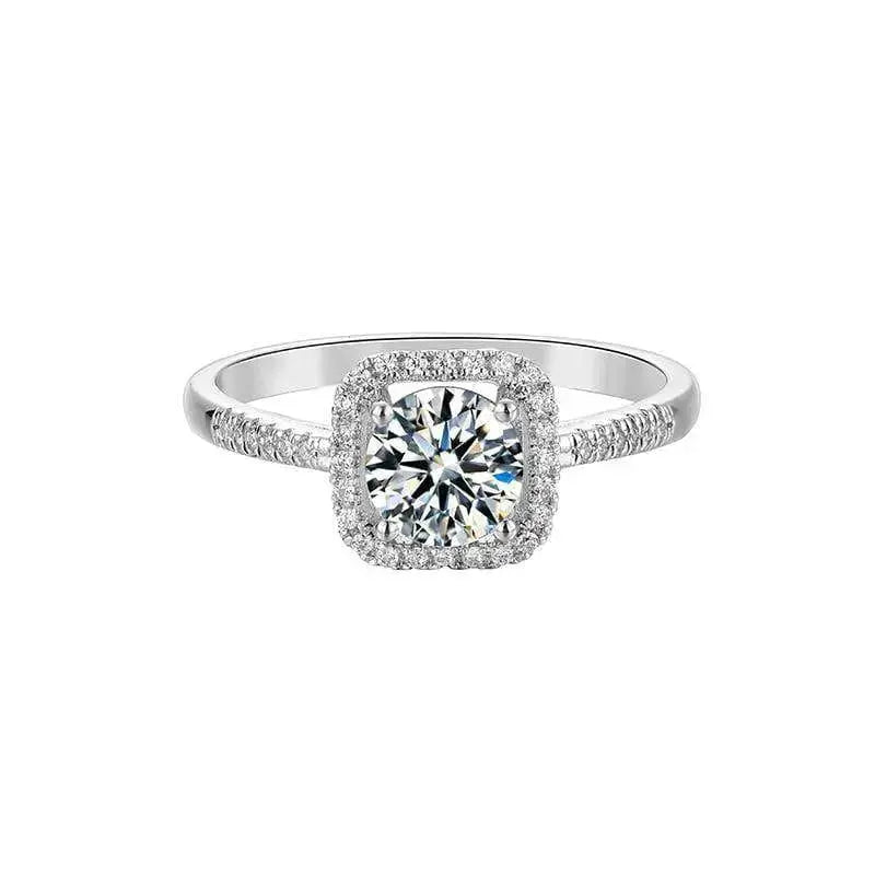 Ladies Silver Engagement Ring