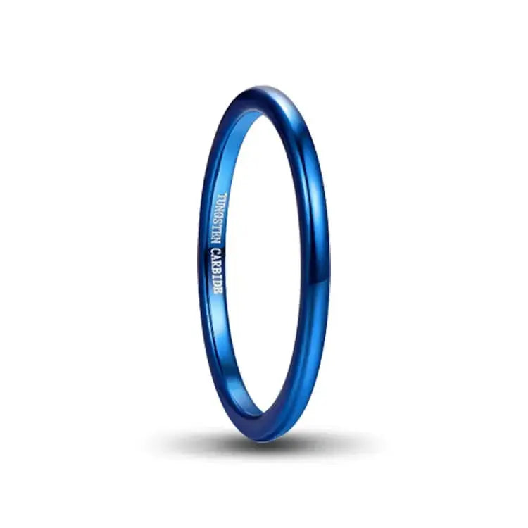 Blue 2mm Tungsten Carbide Ring