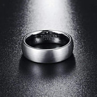 Thumbnail for 7mm Brushed Silver Tungsten Wedding Ring