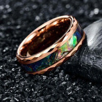 Thumbnail for Orbit Rings Tungsten Carbide Galaxy Rosegold