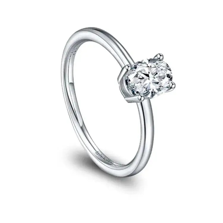 1ct Oval Shape Moissanite Ring