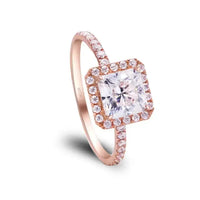 Thumbnail for 2ct Radiant Cut 7x7mm Moissanite Ring in 9ct Rose Gold