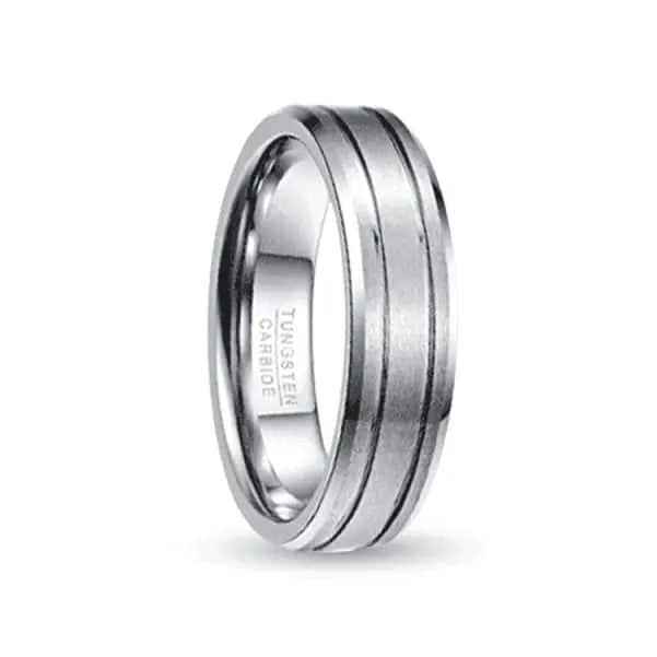 Orbit Rings Tungsten Carbide 7 Jupiter Silver