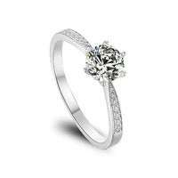 Thumbnail for 1ct Moissanite Ring with Cubic Zirconia