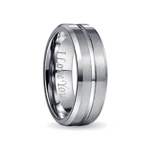 Orbit Rings Tungsten Carbide 6 Silver Stream