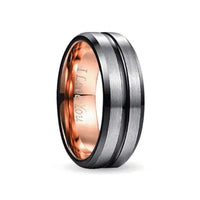 Thumbnail for Orbit Rings Tungsten Carbide 6 Silver Stream Rosegold