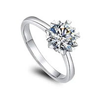 Thumbnail for 1ct Moissanite Ring with Heart Claws