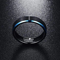 Thumbnail for Orbit Rings Tungsten Carbide Starlight Blue Slim