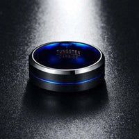 Thumbnail for Orbit Rings Tungsten Carbide Stream Blue