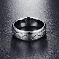 Thumbnail for Orbit Rings Tungsten Carbide Terra Silver
