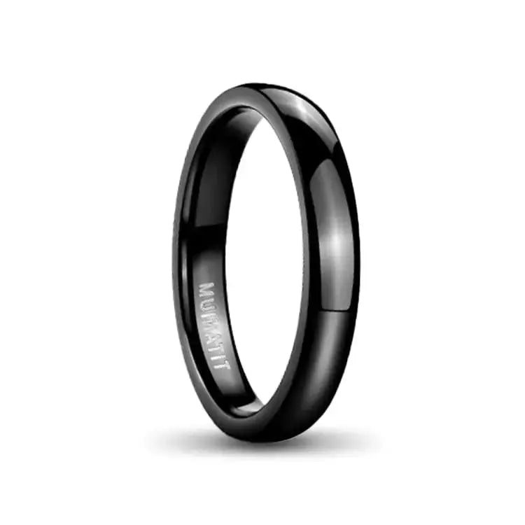Polished Black Titanium Ring 4mm